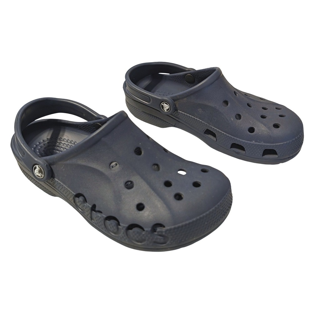 Crocs Baya Clogs Navy Blue Unisex Men 6 Women 8 Slip On Water Friendly Shoes